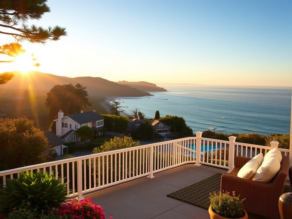 View of the bay from the deck.